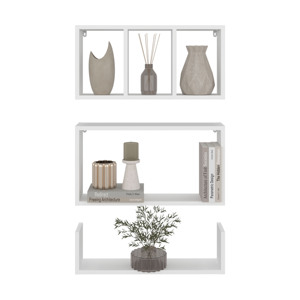 Trego Wall Shelves Set Of 3 Modern Floating Shelves For Home Storage And Decoration Living Room Studio Office Bedroom - Product Image 5
