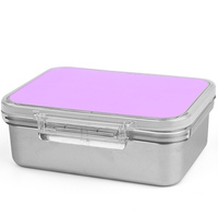 Boîte à lunch écologique, recyclable, personnalisée, pour adultes et enfants, ensemble scolaire, bento pour enfants, 2 compartiments, anti-fuite, sans BPA, 304