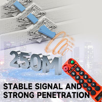 Télécommande radio industrielle JYRDI Q1010 double vitesse avec 2 émetteurs et 1 récepteur pour pont roulant, signal stable sans fil