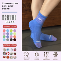 Chaussettes de yoga et de Pilates Reformer antidérapantes brodées personnalisées de marque Glacier pour femmes – Fabricant en gros de haute qualité et de qualité supérieure