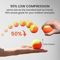 Balles de tennis en mousse PU Amrta OEM pour enfants, 61 mm, souples, élastiques, sans pression, durables, écologiques, portables, en vrac, outil d'entraînement en extérieur