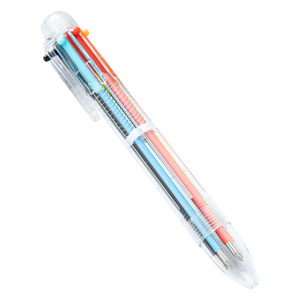 Wholesale Eco-Friendly Plastic Cute Creative 6 in 1 Multi-color Student School Office Stationery Retractable Gifts Ballpoint <b>Pen</b> - Product Image 2
