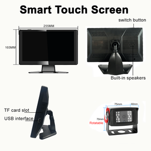 Nouveau moniteur DVR pour camion 4 canaux avec écran tactile 10,1 pouces, caméra de recul latérale, moniteur AI BSD, écran quadruple, grand écran, caméra de recul pour voiture, camion, <span class=keywords><strong>camping</strong></span>-<span class=keywords><strong>car</strong></span> - Product Image 6