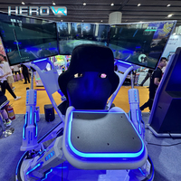 Simulador de Carreras HEROVR 6-Dof con 3 Pantallas, Máquina de Juego Hidráulica con Cabina de F1 para Niños, Asiento Metálico para Interiores de Centros Comerciales
