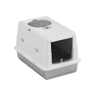 Extra-<b>large</b> stainless steel fully enclosed odor-proof cat litter <b>box</b>, designed to prevent splashing, suitable for both kittens - Product Image 1