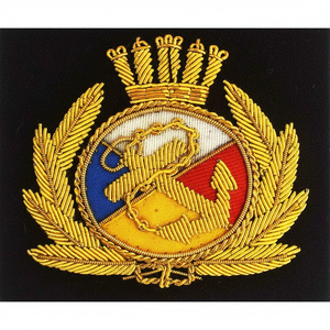 Écussons de blazer personnalisés pour le Corps des Garde d'Honneur, reproduction de blazers de cérémonie, 100 % brodés au fil, pour marchands de mode - Product Image 1