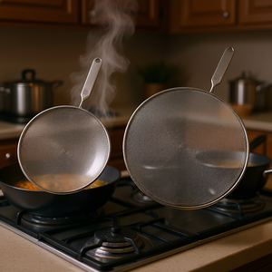 Juego de Protectores Antisalpicaduras MetalTex de 2 Piezas, 20 cm y 29 cm, Tapas de Acero Inoxidable para Cocina - Product Image 3