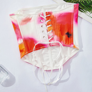 Wholesale Women's Sexy <strong>Strapless</strong> Corset Top <strong>Firm</strong> <strong>Body</strong> Shaping Breathable Thin Silk Printed Straps Purely <strong>Shapers</strong> - Product Image 2