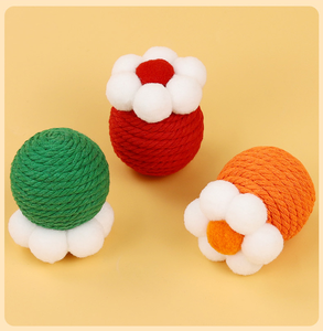 Giocattoli per gatti auto aiutano ad alleviare la noia palla di lana gatto sonaglio pietra dentizione di corda di cotone pet gattino giocattoli - Product Image 2