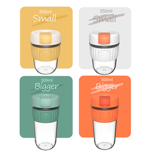 <span class=keywords><strong>Noticias</strong></span> transparentes Botellas de jugo de vidrio <span class=keywords><strong>con</strong></span> tazas de plástico PP Tapa de café y pajita - Product Image 6