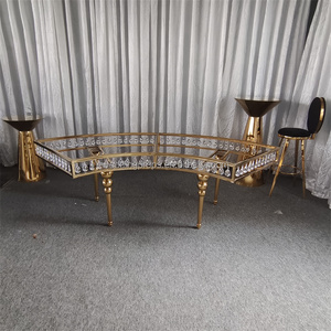 <span class=keywords><strong>Mesa</strong></span> de <span class=keywords><strong>comedor</strong></span> de <span class=keywords><strong>acero</strong></span> inoxidable dorado con decoración de <span class=keywords><strong>cristal</strong></span> <span class=keywords><strong>Mesa</strong></span> de serpiente de <span class=keywords><strong>cristal</strong></span> redonda para bodas <span class=keywords><strong>y</strong></span> restaurantes - Product Image 4