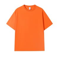 Aanpasbaar voorjaar/zomer nieuw 210g 100% katoenen T-shirt met ronde hals, korte mouwen, effen kleur, basic, los, casual heren top
