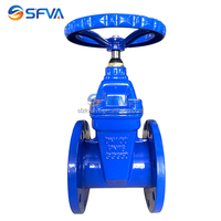 Vanne d'eau en fonte DIN F4 PN16 Siège résilient en fonte ductile