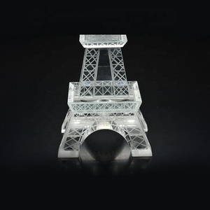 Sculpture de tour de bâtiment célèbre personnalisée en cristal, modèle de tour Eiffel de <span class=keywords><strong>Paris</strong></span> - Product Image 3