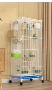 Jaula de Lujo Mayorista Antiescape para Pájaros, Tipo Villa, de Múltiples Niveles, Gran Espacio, para Cría y Alimentación, Todo en Uno - Product Image 6