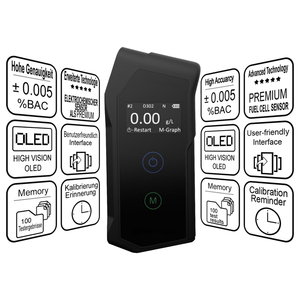 Profissional Preciso Bafômetro <span class=keywords><strong>Alcohol</strong></span> Tester com Digital <span class=keywords><strong>LCD</strong></span> Screen Indicator Portátil <span class=keywords><strong>Alcohol</strong></span> Analyzer <span class=keywords><strong>Detector</strong></span> - Product Image 2