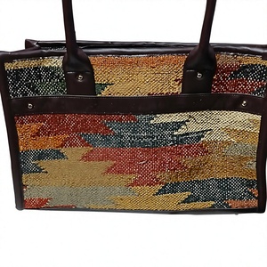 Sac fourre-tout matelassé en velours indien fait main, léger, couleur unie, écologique, été-automne, doux et tendance - Product Image 1