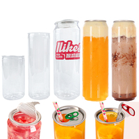 Bouteille vide pour jus de canne à sucre, contenants transparents rechargeables pour jus de canne à sucre frais