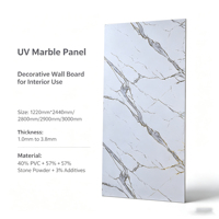 Panneaux en PVC marbré de 2,5 mm et 3 mm, revêtement UV, résistants aux rayures, faciles à nettoyer et polyvalents pour une utilisation domestique ou commerciale