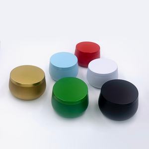 กระป๋องโลหะสีเขียวอมน้ำเงินเข้มแบบกำหนดเองสำหรับใส่เทียน ขนาด 4 ออนซ์ 8 ออนซ์  กระป๋องเปล่าสีทองพร้อมฝาปิด - Product Image 3