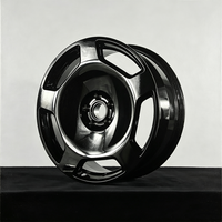 Jantes en alliage noires Deep Dish à 5 branches style éventail 18 19 20/8J/9J pouces 5x114.3 5x120 5x112/130 pour Porsche 911, Toyota Supra, BMW M3