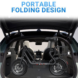 Trottinette électrique pliable mini DYU 350W avec moteur en alliage d'aluminium, siège et panier, pour les trajets urbains, entrepôt USA. - Product Image 6