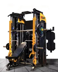 Máquina de smith resistente de alta qualidade, com gaiola de energia, empilhador, perna, queixo