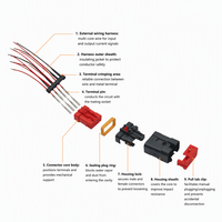 Connecteur étanche TE AMPSEAL 16 pour faisceau de câbles, fiche étanche 2-12 broches pour camion et usage intensif