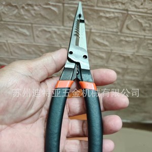 Pince à sertir multifonctionnelle Fujiya 330-200 à bec pointu, dénudeur de fils en acier allié avec poignée souple - Product Image 2