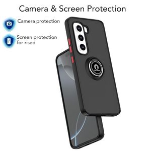 인피닉스 핫 60 50 프로 플러스 4G용 스모크 매트 반투명 휴대폰 케이스, 마그네틱 링 홀더 백 커버 - Product Image 3