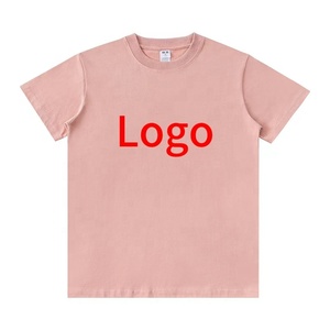 เสื้อยืดคอกลมสีขาวสไตล์ลำลองเฮฟวีเวตระบายอากาศได้พิมพ์โลโก้ด้านหน้าด้านหลังแบบถักมีไซส์ให้เลือก - Product Image 1