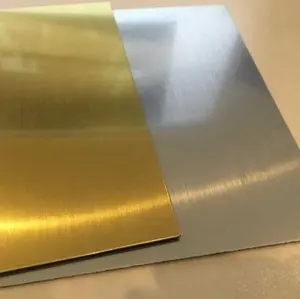 Alands Silver Gold Mirror 2 Tone Acrylic Sheets CNC And Laser Engraving ABS Double Colors Sheet Plastic 600mm X 1200mm