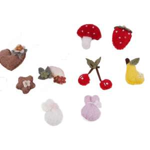 Accesorios de Peluche de Tela de Fieltro Estilo Art <span class=keywords><strong>Deco</strong></span> Coreano, Serie de Frutas, Dulces y Versátiles, para Ropa de Niñas, Decoración del Hogar, Pascua - Product Image 4