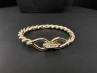 Bracelet en laiton torsadé avec motif serpent en corde de chanvre, finition polie, plaqué or véritable, zircon, fermoir à pression en cuivre
