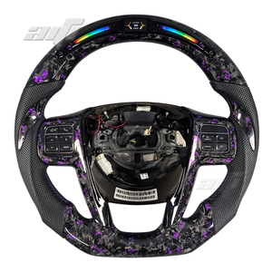 Volante Deportivo AIFI Mejorado y Personalizado con LED Inteligente, Cuero Negro Perforado y Fibra de Carbono Forjada, 300 35mm - Product Image 1
