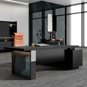Conjunto de <span class=keywords><strong>Escritorio</strong></span> Ejecutivo Moderno en Forma de L con Paneles de Madera, Diseño Modular, <span class=keywords><strong>Escritorio</strong></span> de Gerente de Oficina de Alta Gama - Product Image 5