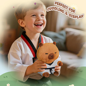 Peluche <span class=keywords><strong>de</strong></span> Capibara <span class=keywords><strong>de</strong></span> Taekwondo y Karate <span class=keywords><strong>de</strong></span> 9 Pulgadas al por Mayor, Adorable Muñeco <span class=keywords><strong>de</strong></span> Peluche <span class=keywords><strong>de</strong></span> Capibara con Uniforme <span class=keywords><strong>de</strong></span> Artes Marciales para Regalo <span class=keywords><strong>de</strong></span> Cumpleaños - Product Image 4