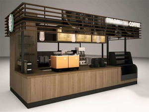 Mostrador de Exhibición para Quiosco de Cafetería en Centro Comercial Moderno, Personalizado, Ecológico, Duradero, con Iluminación LED, Diseño para Cafetería Minorista - Product Image 6