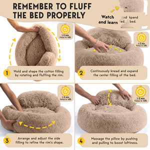Removable Deluxe Dog Bed All Seasons Universal Plush Warm Cat Bed Cozy Pet <b>Cushions</b> - Product Image 2