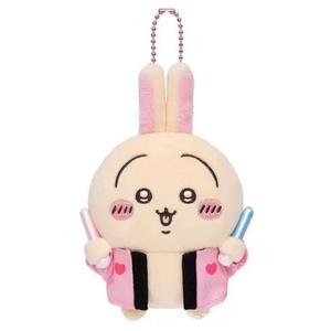 Chiikawa japonais CHIIKawa Usaki Support Glow Stick Mignon Porte-clés en peluche Accessoire de sac en métal - Product Image 2