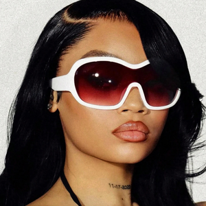 New Arrival Big Frame Shades Y2K One Piece Black Pink Yellow UV400 Fashion <strong>Wrap</strong> <strong>Around</strong> Oversize <strong>Sunglasses</strong> Unisex - Product Image 1