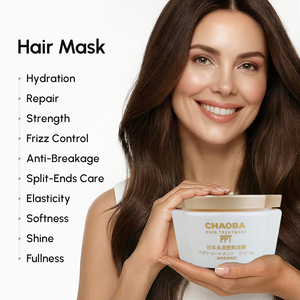 CHAOBA PPT <span class=keywords><strong>Maschera</strong></span> per <span class=keywords><strong>Capelli</strong></span> Idratante all'Olio di Argan, Trattamento Profondo per <span class=keywords><strong>Capelli</strong></span> Secchi, Danneggiati, Ricci, Colorati, Crespi - 500ml - Product Image 1