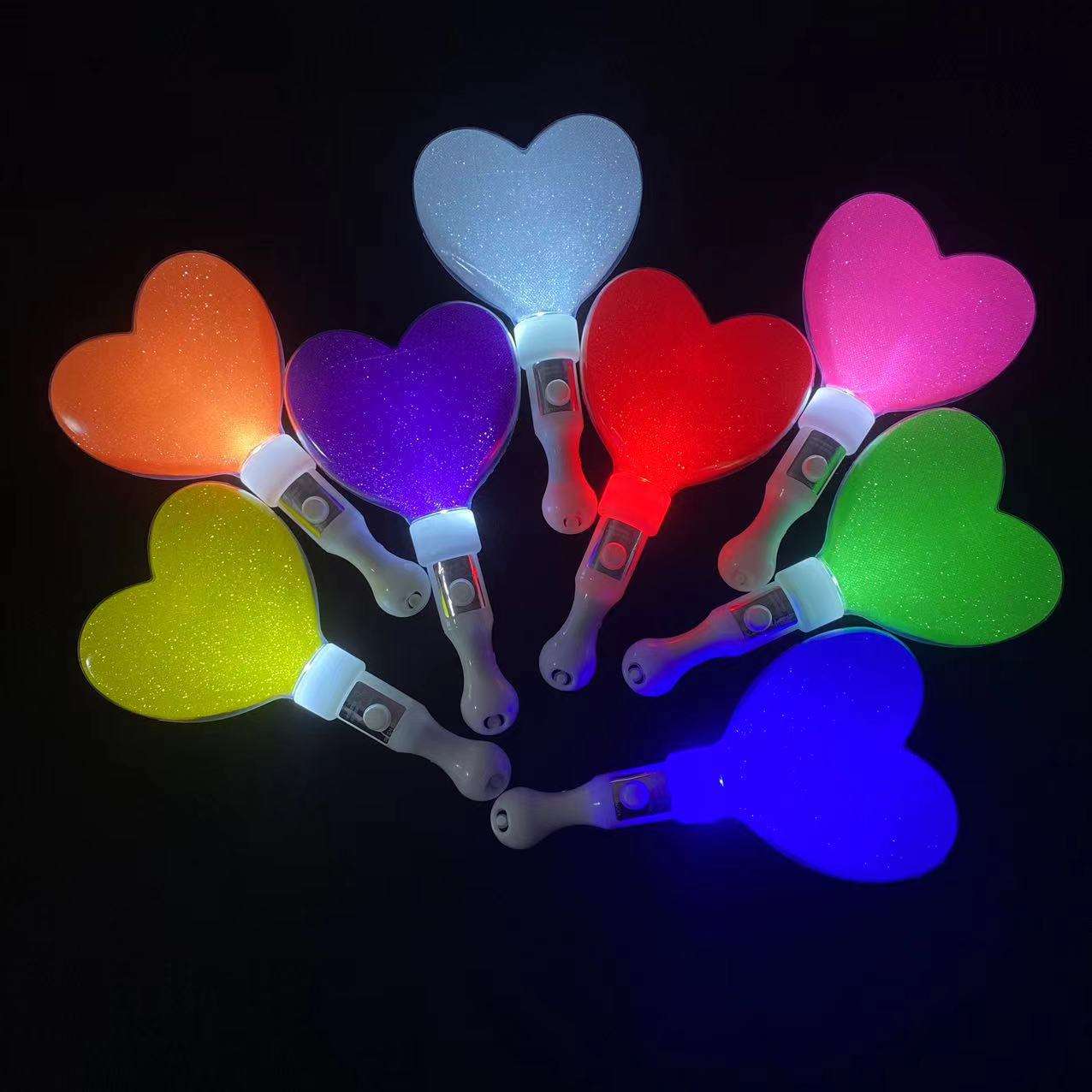 Multi color glow stick with love