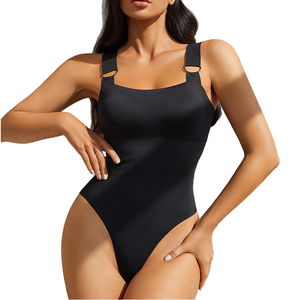 Tanga de una pieza con diseño hueco, asimétrica, erótica, de malla, para mujer, bikini, spandex/nailon, servicio OEM - Product Image 2