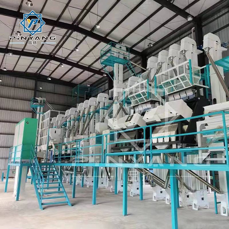50 Tons Complete Set Agricultural Machinery Grain Processing Line for ...
