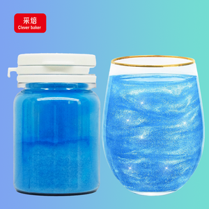 Bleu pour boisson <span class=keywords><strong>comestible</strong></span> paillettes ensemble 15 g/bouteille Halal poudre lustre poussière pour bricolage Cocktails Champagne boissons vin - Product Image 1