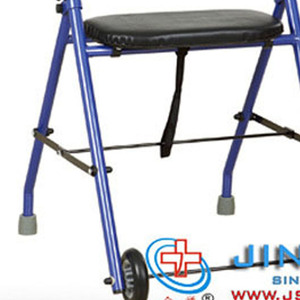 Jinyu Foldable Aluminum Alloy <b>Walker</b> With Wheels Blue For <b>Elderly</b> And Disabled Rehabilitation Support - Product Image 2