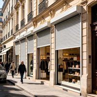 Porte à enroulement isolée en acier coloré, télécommandée et intelligente. Économe en énergie et résistant au froid