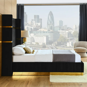 Nova vải to sợi vải bọc nền tảng giường nữ hoàng với đầu giường cao kích thước đầy đủ ánh sáng sang trọng Vua giường cho đồ nội thất phòng ngủ - Product Image 6