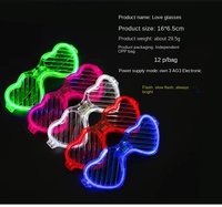Lunettes LED intelligentes en gros avec flash électronique, accessoires d'ambiance pour fêtes de Noël, en plastique fluorescent